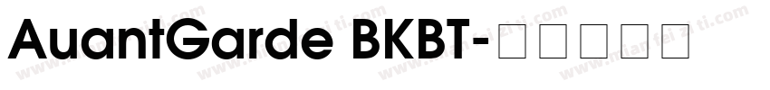 AuantGarde BKBT字体转换